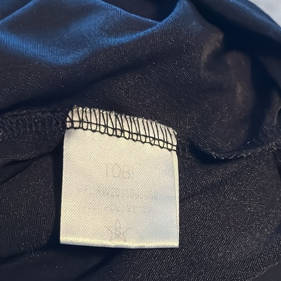 TOBI black chiffon off the shoulder criss cross back bell sleeves Sz S - Picture 6 of 6